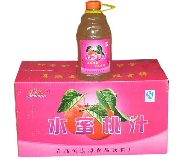 水蜜桃汁 果汁;饮料;茶饮料;水饮料; 青岛恒康源食品饮料厂