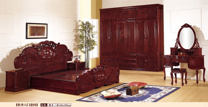 套房系列 红木家具; 青岛平度市源森红木家具有限公司