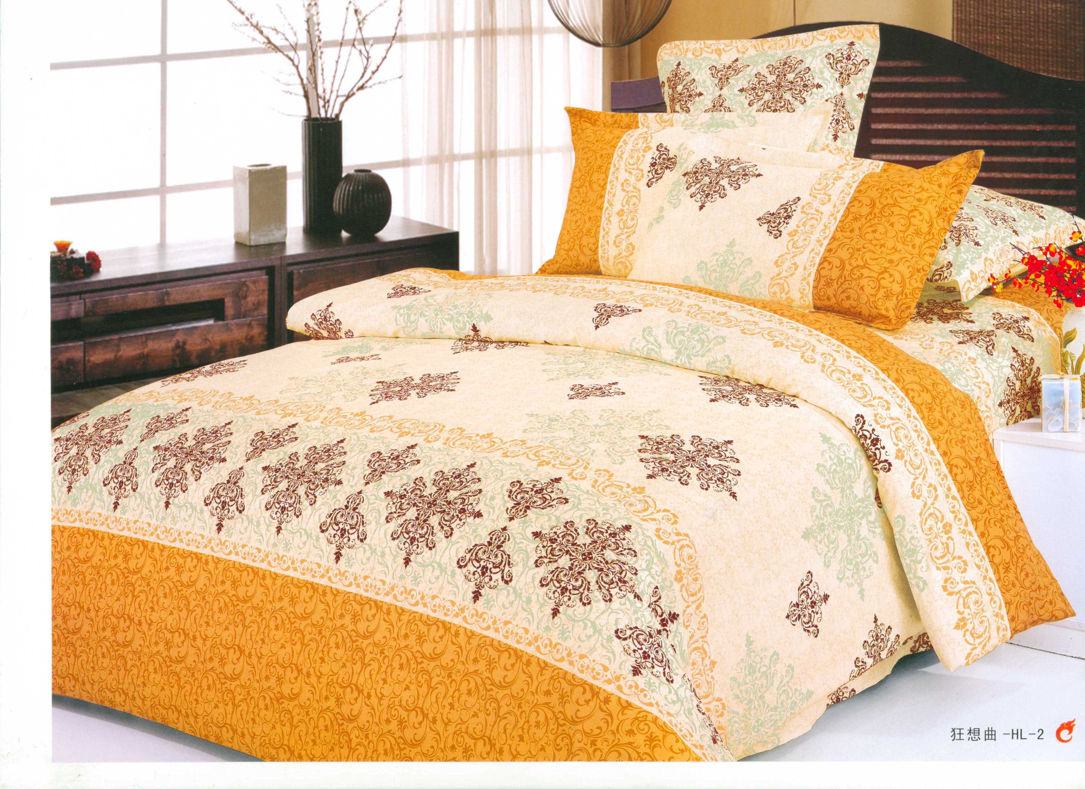 床罩式四件套 健康环保床上用品系列;布艺、件套;家居时尚;芯类;委托加工; 青岛艾威尔商贸有限公司
