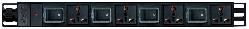 CP-B410N15B30/D4K 四控四 防雷 10A 1U PDU机柜插座;银叶王线材;盈佳门铃; PDU机柜插座网