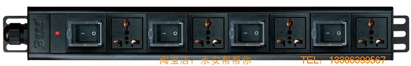 CQ-B410N15B30-D4K PDU机柜插座;银叶王线材;盈佳门铃; PDU机柜插座网